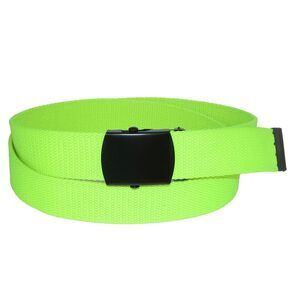CTM Plus Size Adjustable 1.25 Inch Wide Neon Fabric Web Belt